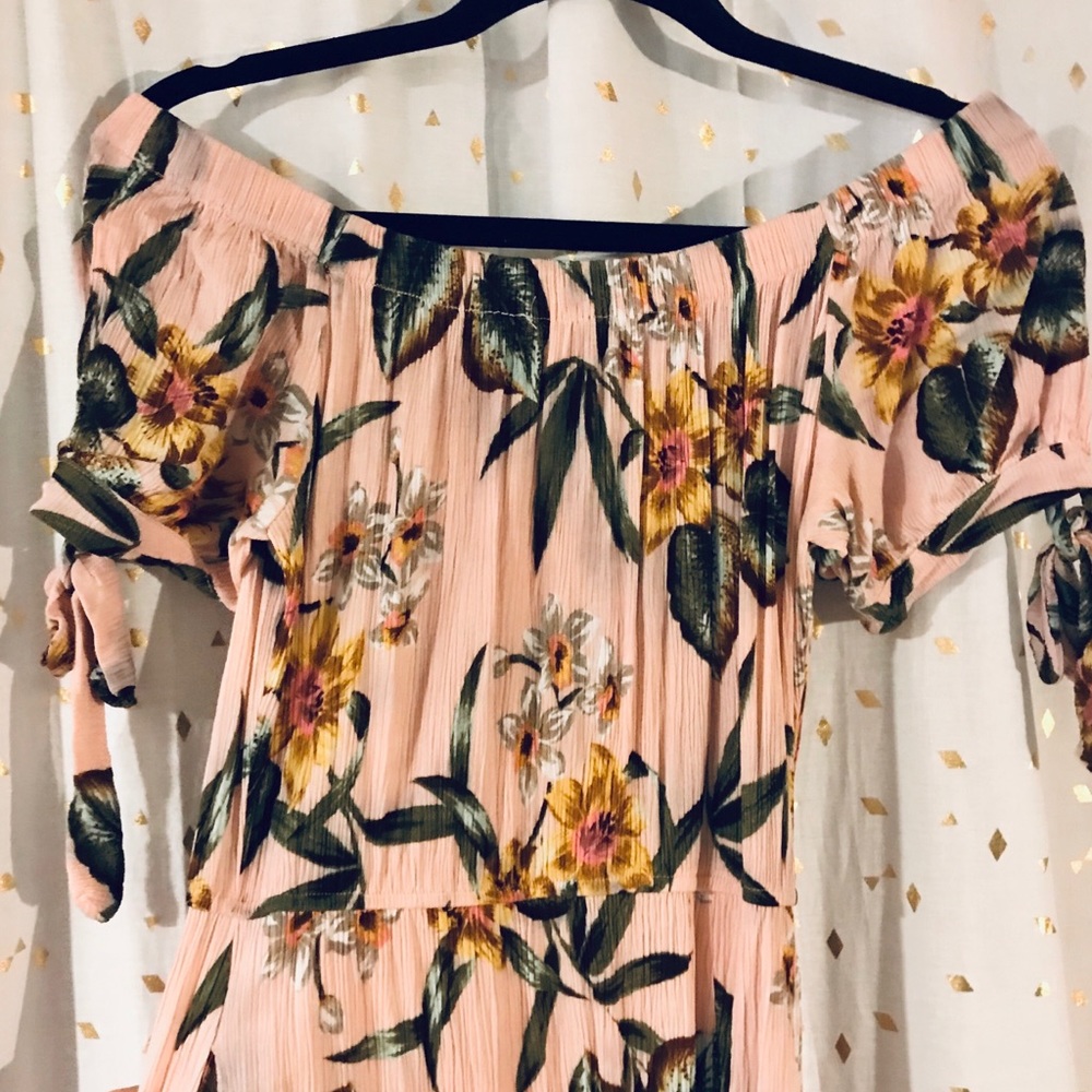 OFF THE SHOULDER BAND OF GYPSIES BOHO MAXI DRESS